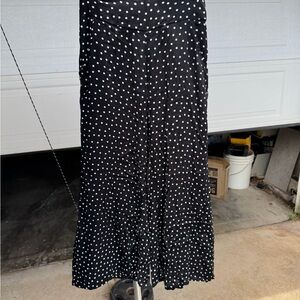 Fighting Eel Black and White Polka Dot Cropped Pants